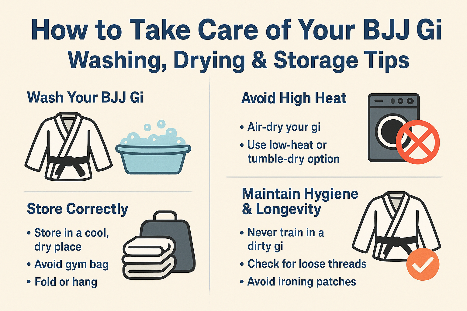 How to Take Care of Your BJJ Gi: Washing, Drying & Storage Tips